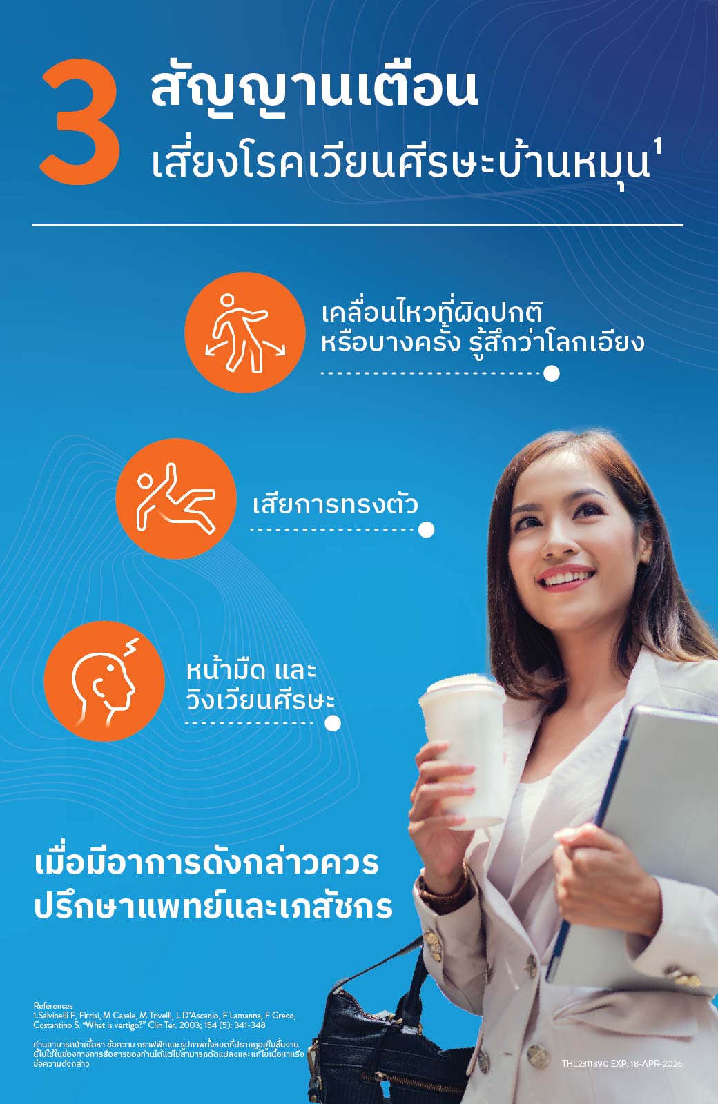 3 สัญญาณเตือน เสี่ยงโรคเวียนศีรษะบ้านหมุน